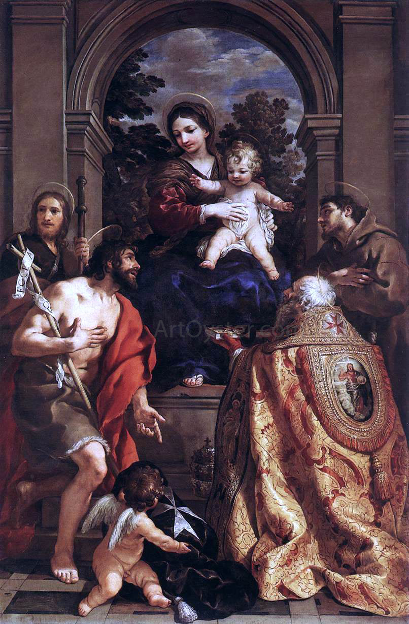 Pietro Da Cortona Madonna and Saints - Hand Painted Oil Painting