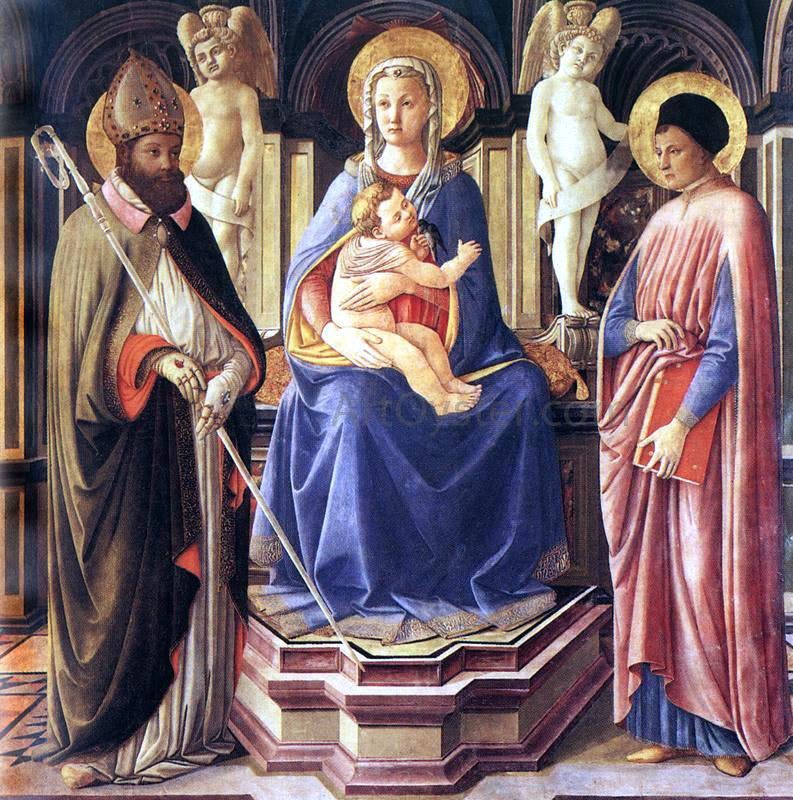 Master castello Nativity Madonna and Sts Clement and Just - Hand Painted Oil Painting