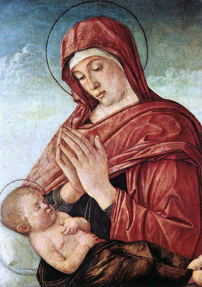 Giovanni Bellini Madonna in Adoration of the Sleeping Child - Hand Painted Oil Painting