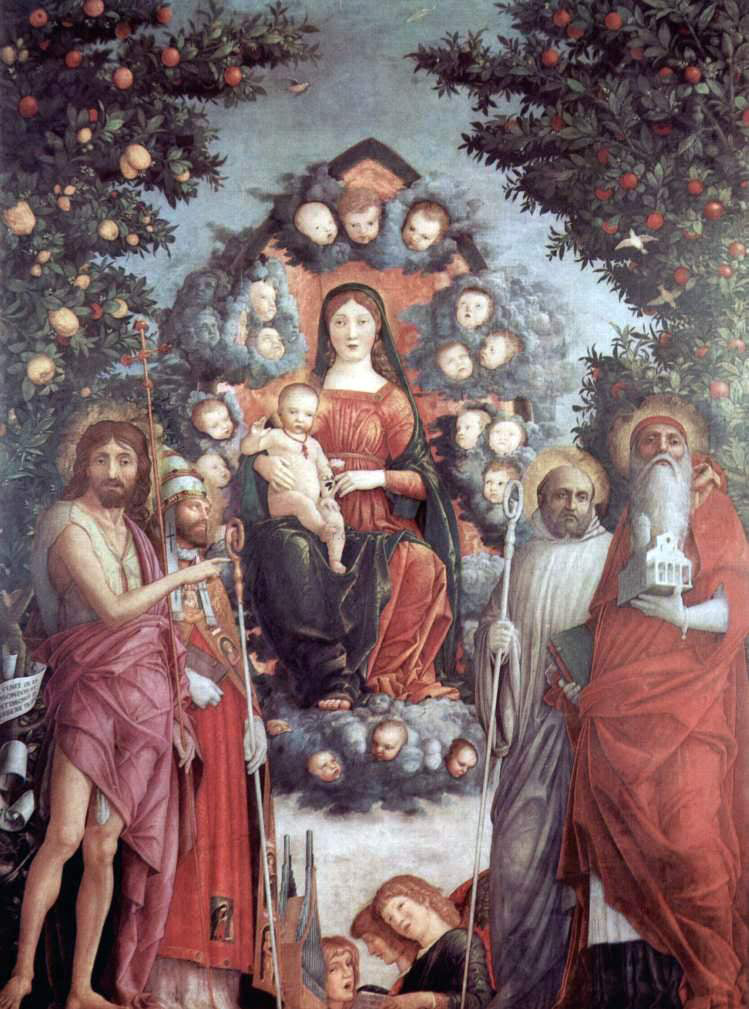  Andrea Mantegna Madonna mit Heiligen - Hand Painted Oil Painting