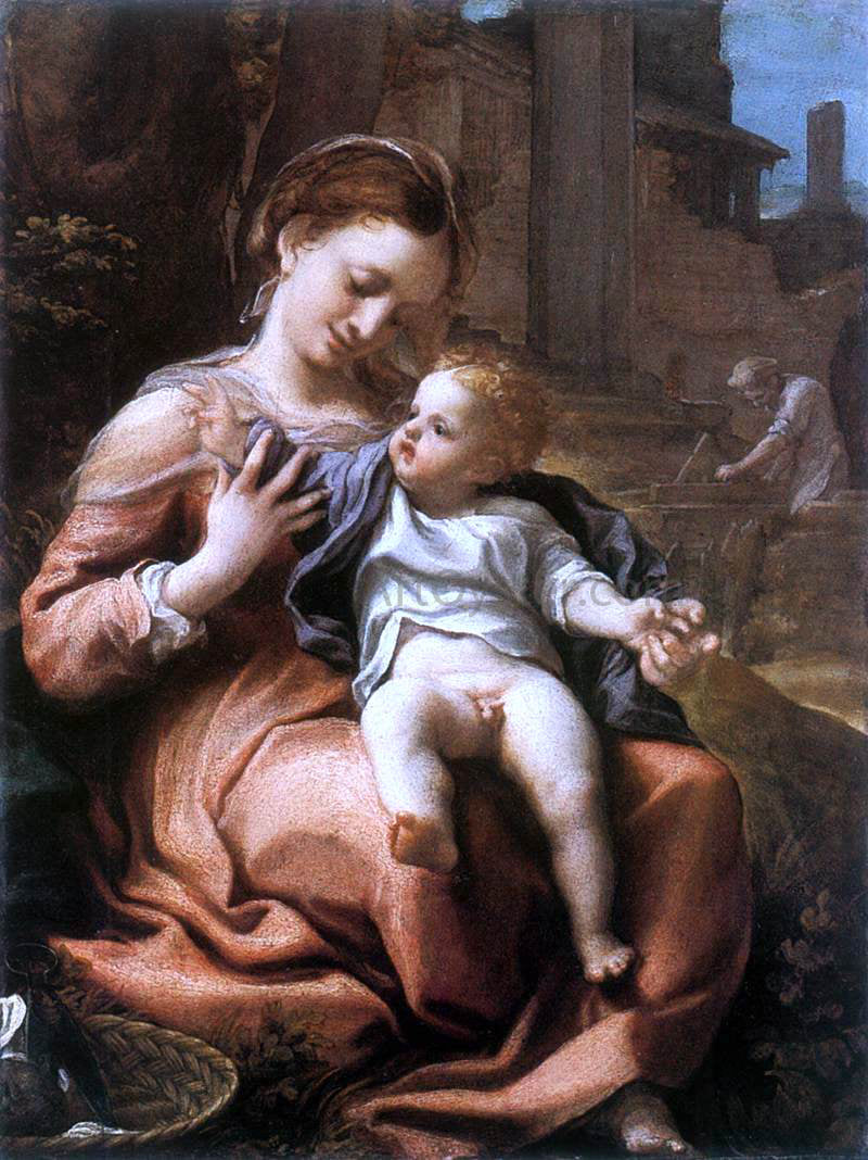 Correggio Madonna of the Basket - Hand Painted Oil Painting