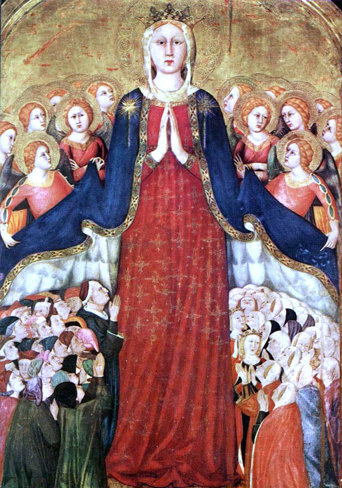 Lippo Memmi Madonna of the Recommended - Hand Painted Oil Painting