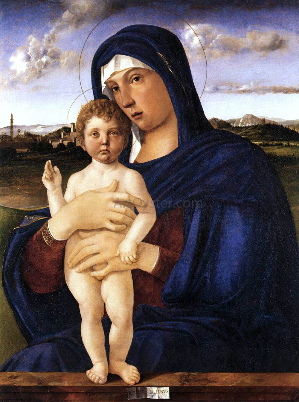 Giovanni Bellini Madonna with Blessing Child - Hand Painted Oil Painting