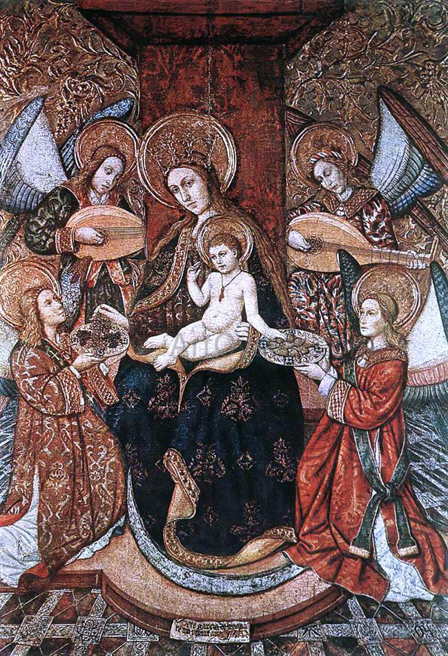 Pere Garcia Madonna with Music-Making Angels - Hand Painted Oil Painting