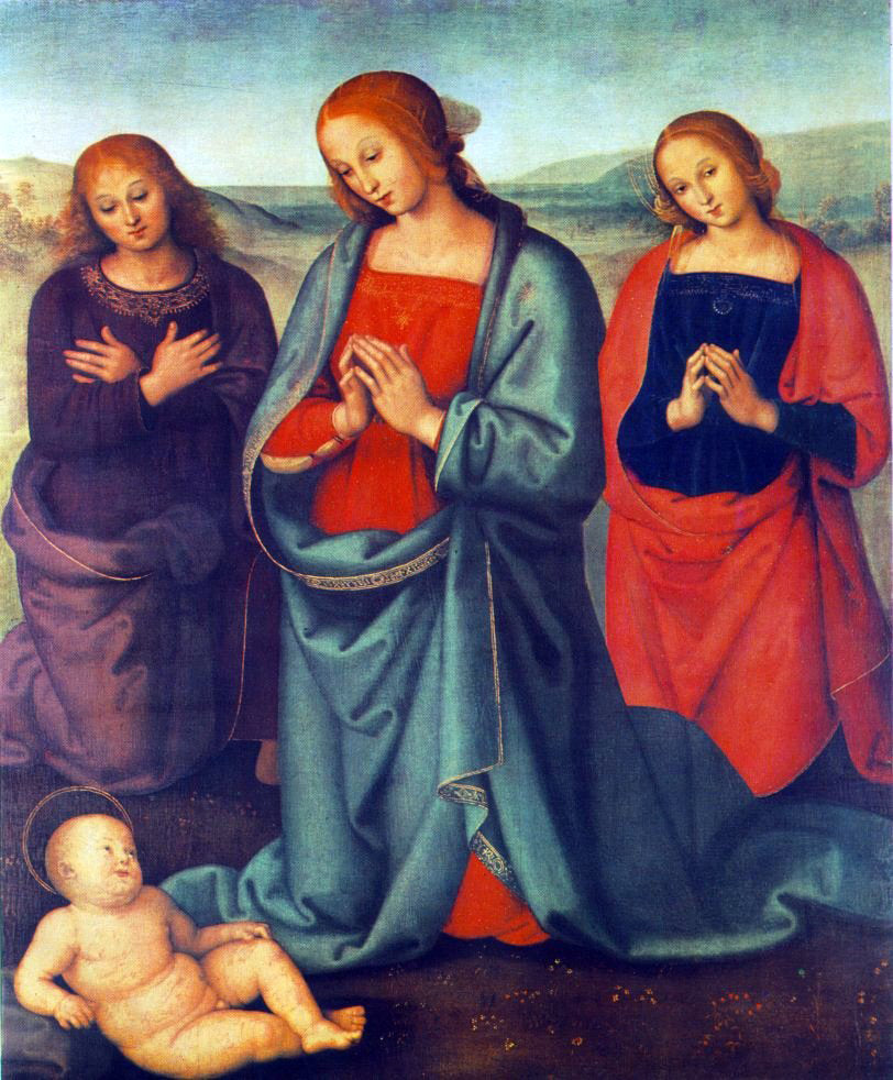  Pietro Perugino Madonna with Saints Adoring the Child - Hand Painted Oil Painting