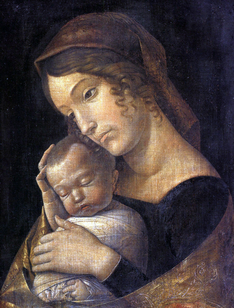  Andrea Mantegna Madonna with Sleeping Child - Hand Painted Oil Painting