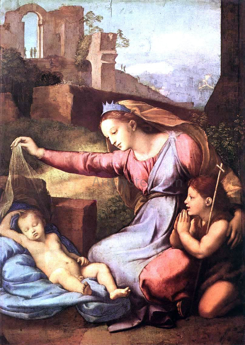 Raphael Madonna with the Blue Diadem - Hand Painted Oil Painting