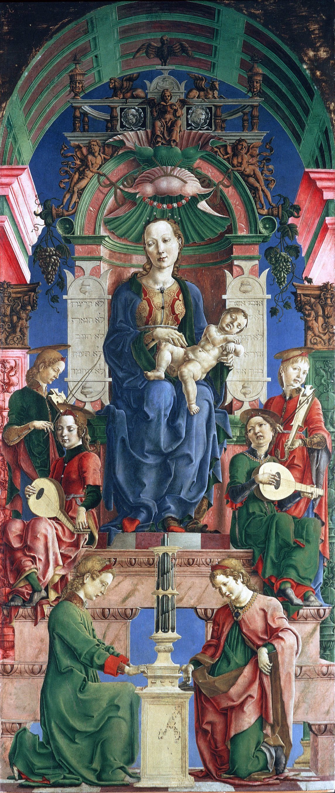 Cosme Tura Madonna with the Child Enthroned (panel from the Roverella Polyptych) - Hand Painted Oil Painting