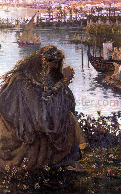 Antonio Munoz Degrain Magdalena contemplando a Jesus - Hand Painted Oil Painting