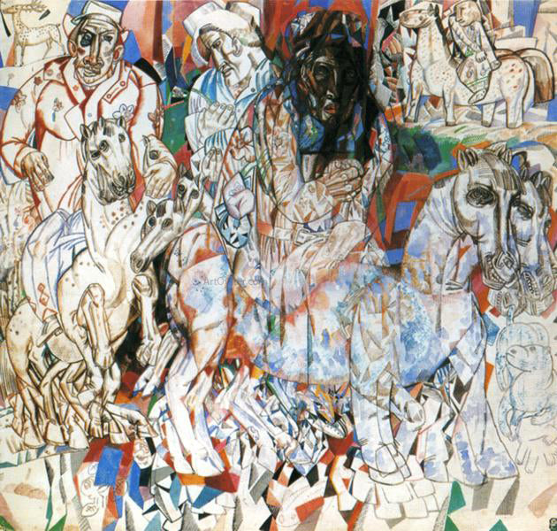 Pavel Filonov Magi Wise Men - Hand Painted Oil Painting