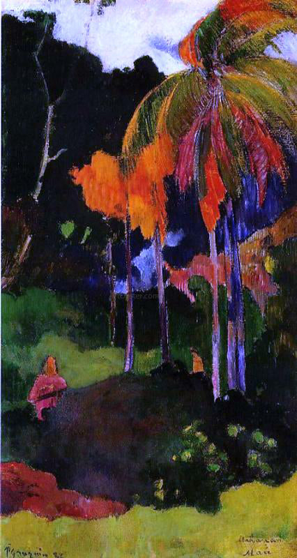  Paul Gauguin Mahana maa, I (also known as The Moment of Truth, I) - Hand Painted Oil Painting