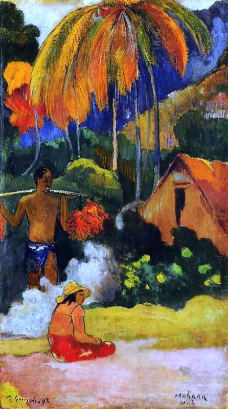 Paul Gauguin Mahana Maa, II (also known as The Moment of Truth, II) - Hand Painted Oil Painting