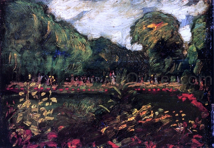 George Luks Main Entrance, Luxembourg Garden, Paris - Hand Painted Oil Painting