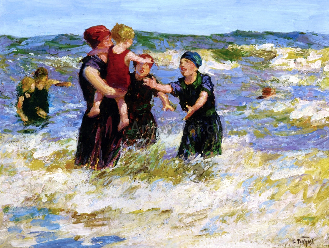 Edward Potthast Making Friends - Hand Painted Oil Painting