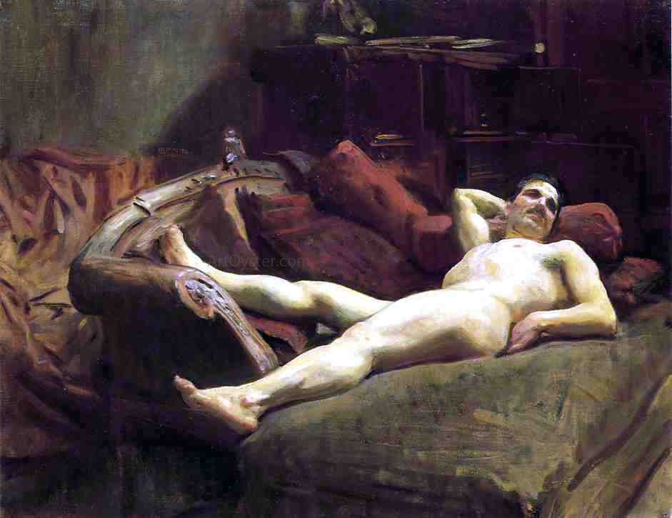 John Singer Sargent Male Model Resting - Hand Painted Oil Painting