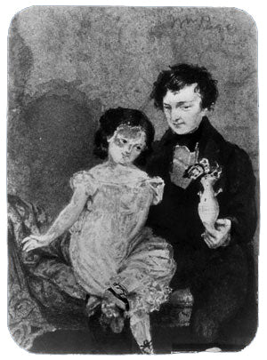 William Page Man and Child (from McGuire Scrapbook) - Hand Painted Oil Painting