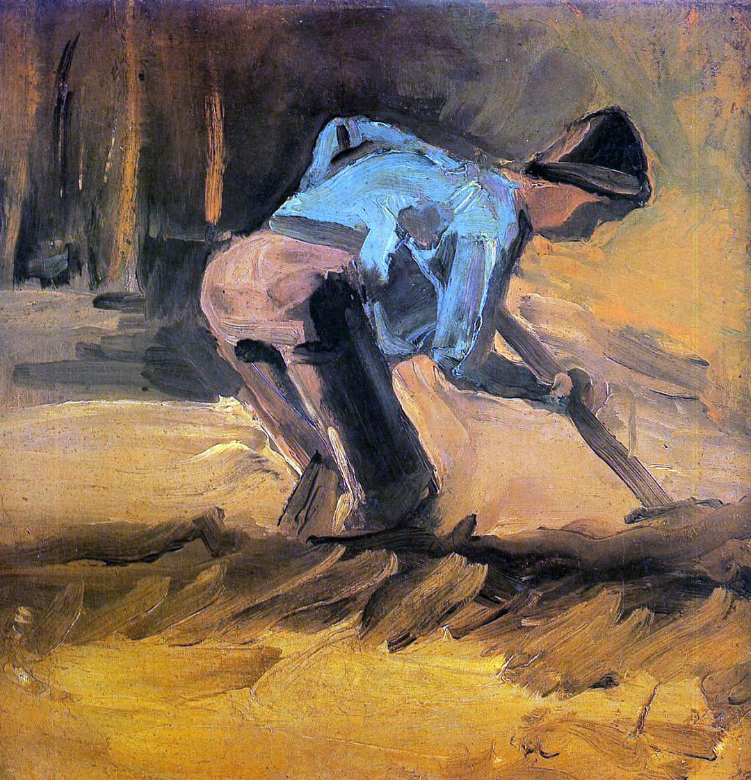Vincent Van Gogh Man Digging - Hand Painted Oil Painting