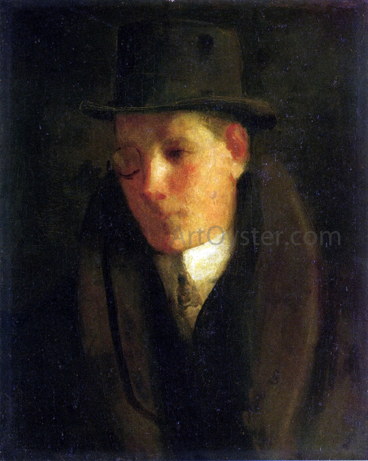 George Luks Man with a Monocle - Hand Painted Oil Painting