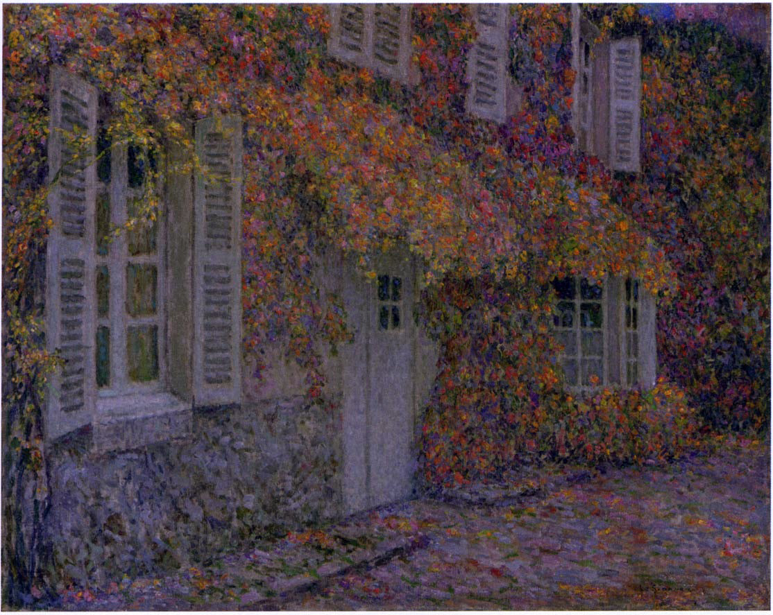 Henri Le Sidaner Mansion in Autumn - Hand Painted Oil Painting