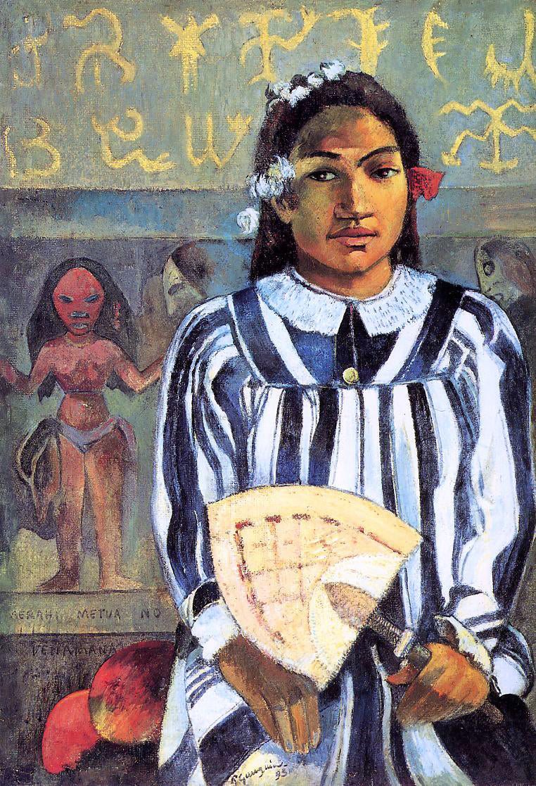 Paul Gauguin Marahi Metua no Tehamana (also known as Tehamana Has Many Ancestors) - Hand Painted Oil Painting