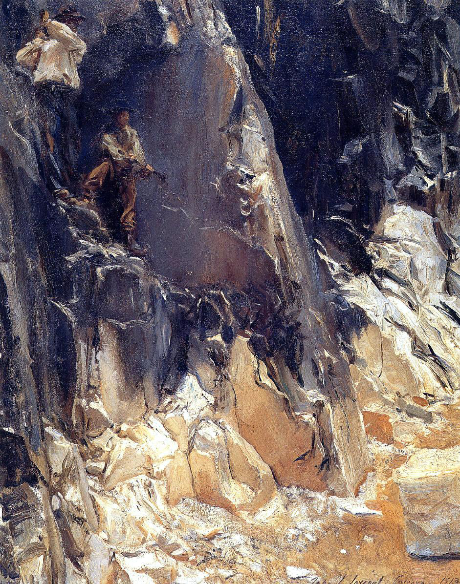 John Singer Sargent Marble Quarries at Carrara - Hand Painted Oil Painting
