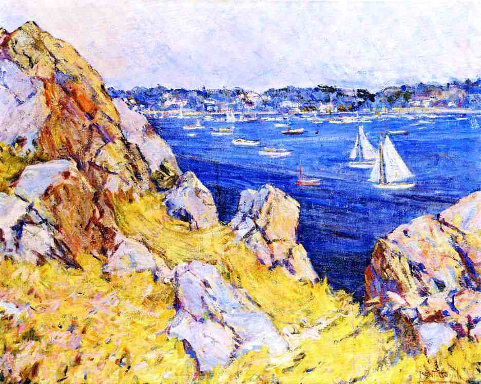 Mary Bradish Titcomb Marblehead Harbor - Hand Painted Oil Painting