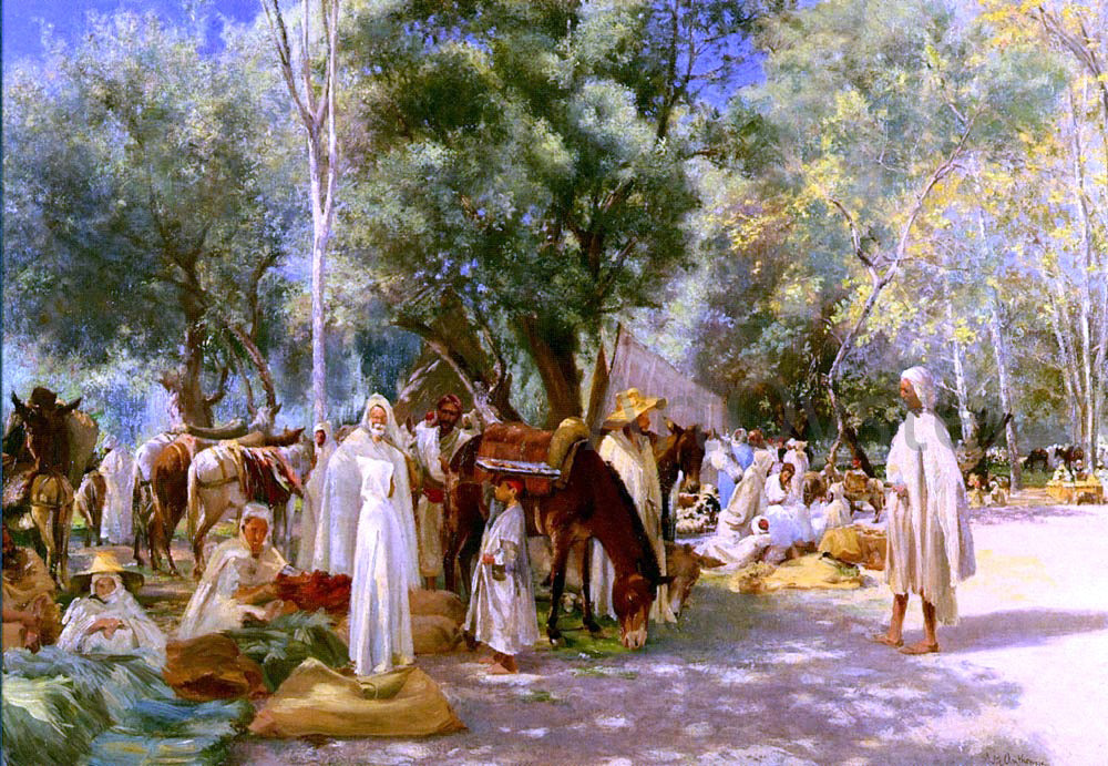 Louis Joseph Anthonissen Marche En Kabylie - Hand Painted Oil Painting