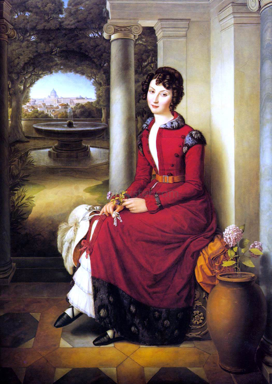 Heinrich Maria Von Hess Marchesa Florenzi - Hand Painted Oil Painting