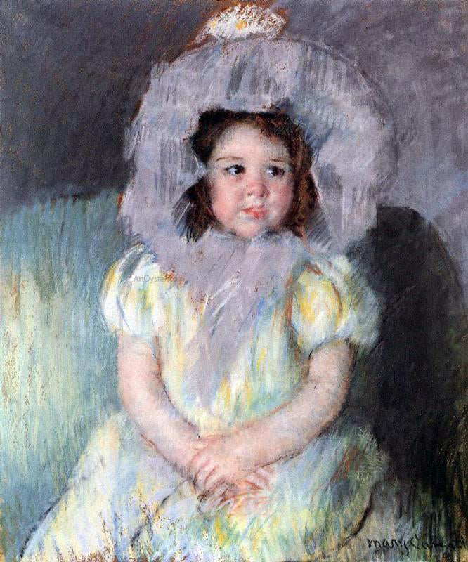 Mary Cassatt Margot in White - Hand Painted Oil Painting