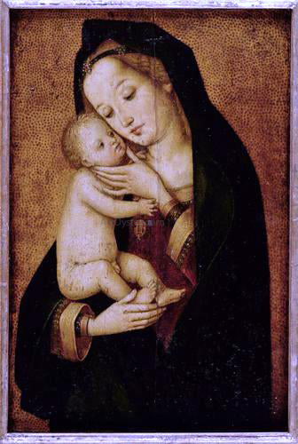  The Elder Hans Holbein Maria, das Kind liebkosend - Hand Painted Oil Painting