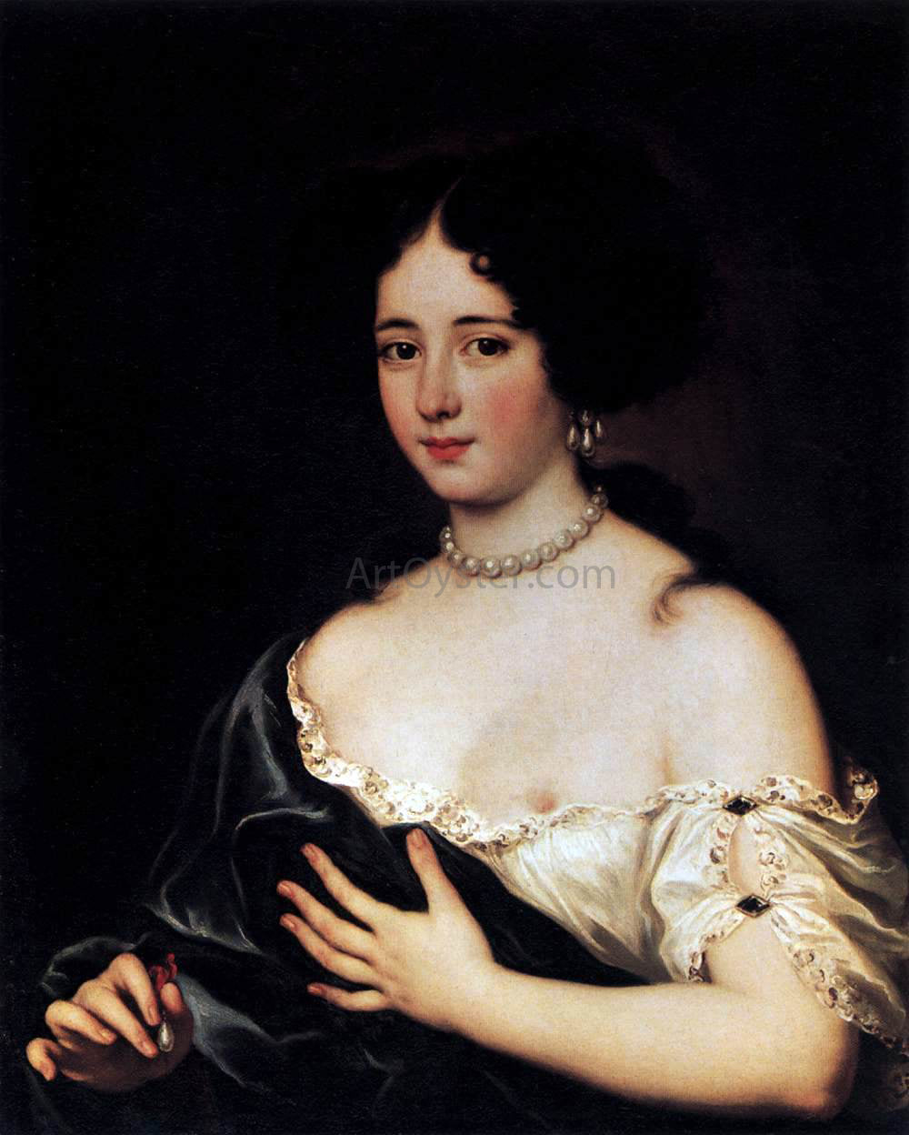 Jacob Ferdinand Voet Maria Mancini as Cleopatra - Hand Painted Oil Painting