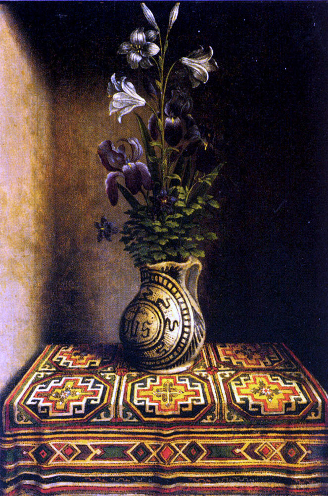 Hans Memling Marian Flowerpiece - Hand Painted Oil Painting