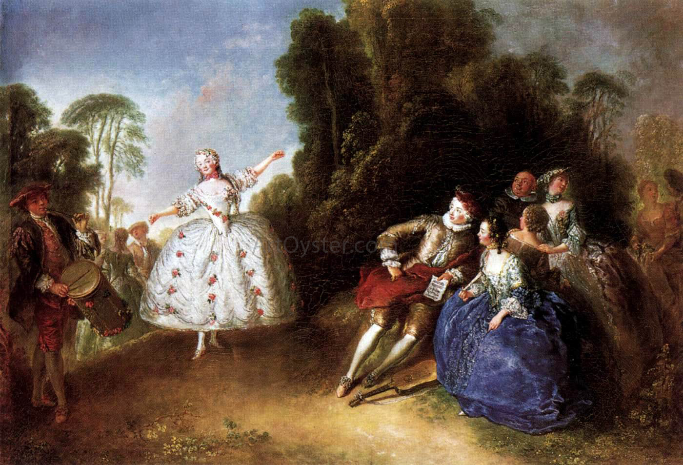 Antoine Pesne Marianne Cochois - Hand Painted Oil Painting