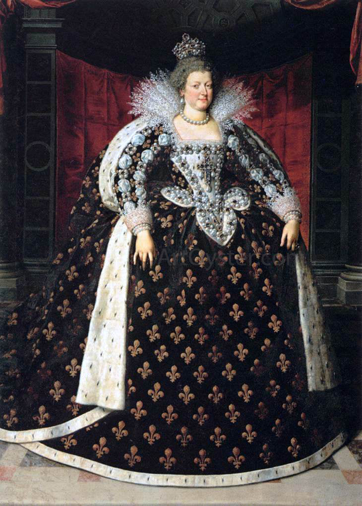 The Younger Frans Pourbus Marie de Medicis, Queen of France - Hand Painted Oil Painting