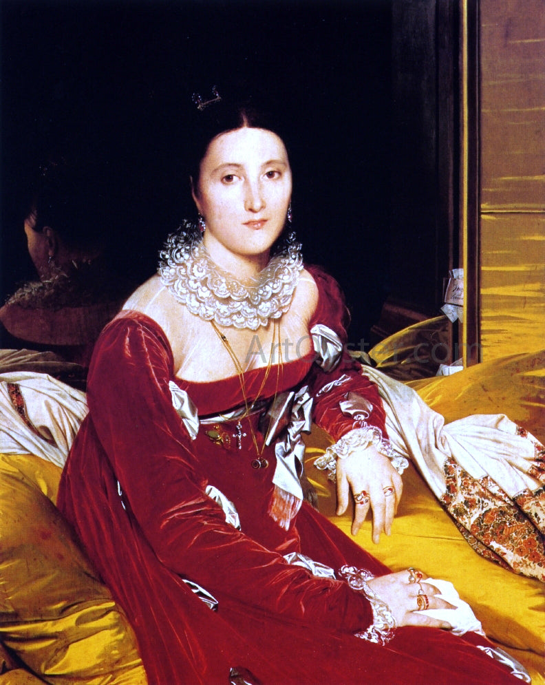 Jean-Auguste-Dominique Ingres Marie Marcoz (Later Vicomtesse de Senonnes) - Hand Painted Oil Painting