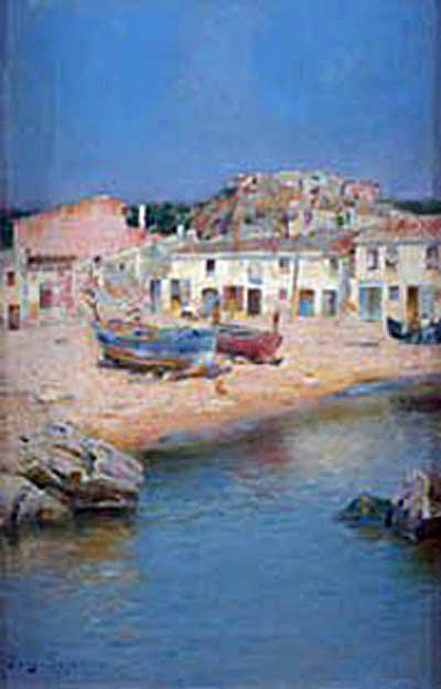 Eliseo Meifren I Roig A Marina - Hand Painted Oil Painting