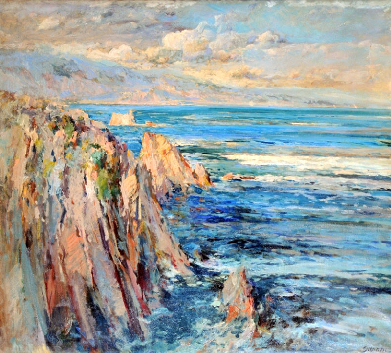 Segundo Matilla Marina Marina con Acantilado - Hand Painted Oil Painting