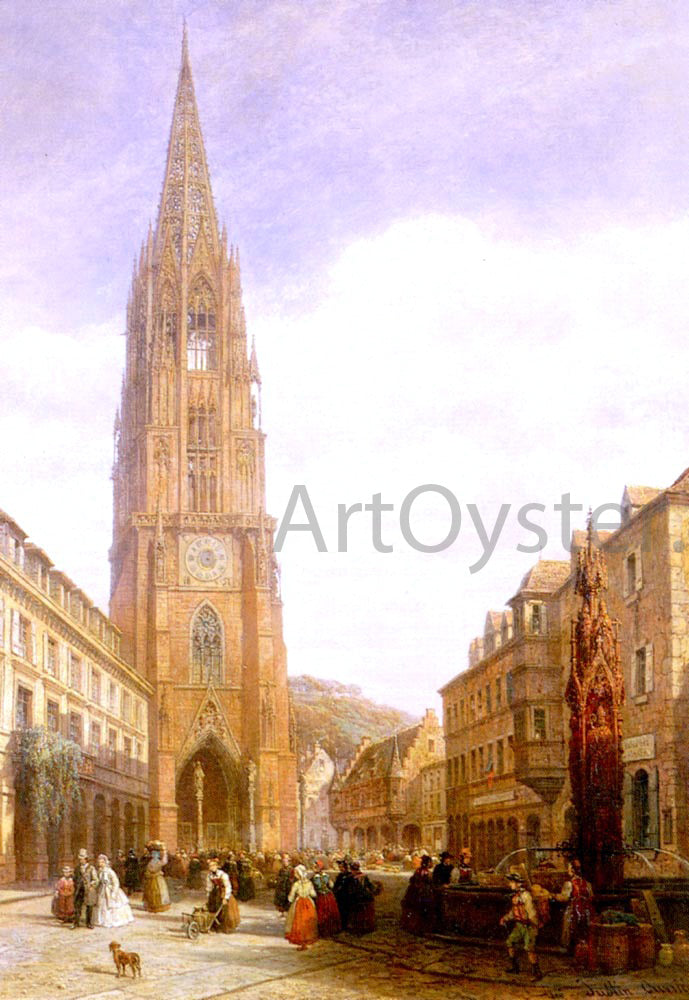 Pierre Justin Ouvrie Market Day - Hand Painted Oil Painting