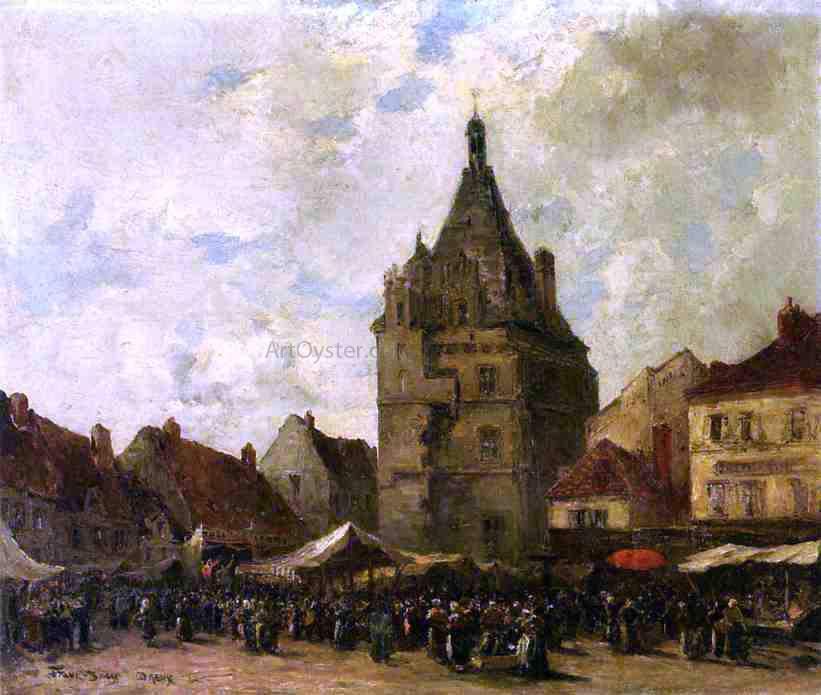 Frank Myers Boggs Market Day, Dreux - Hand Painted Oil Painting