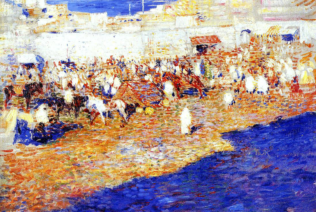 Theo Van Rysselberghe Moroccan Market - Hand Painted Oil Painting