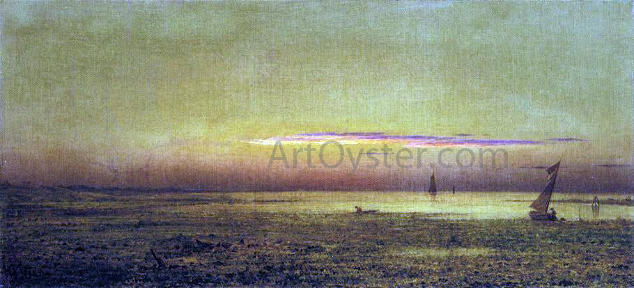Martin Johnson Heade Marshes at Boston Harbor - Hand Painted Oil Painting