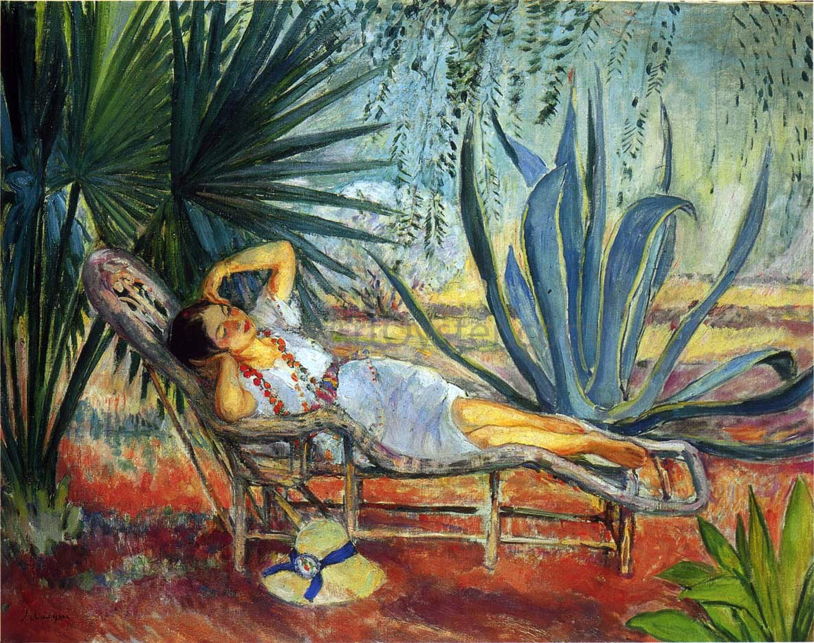  Henri Lebasque Marthe in a Lounge at St Tropez - Hand Painted Oil Painting
