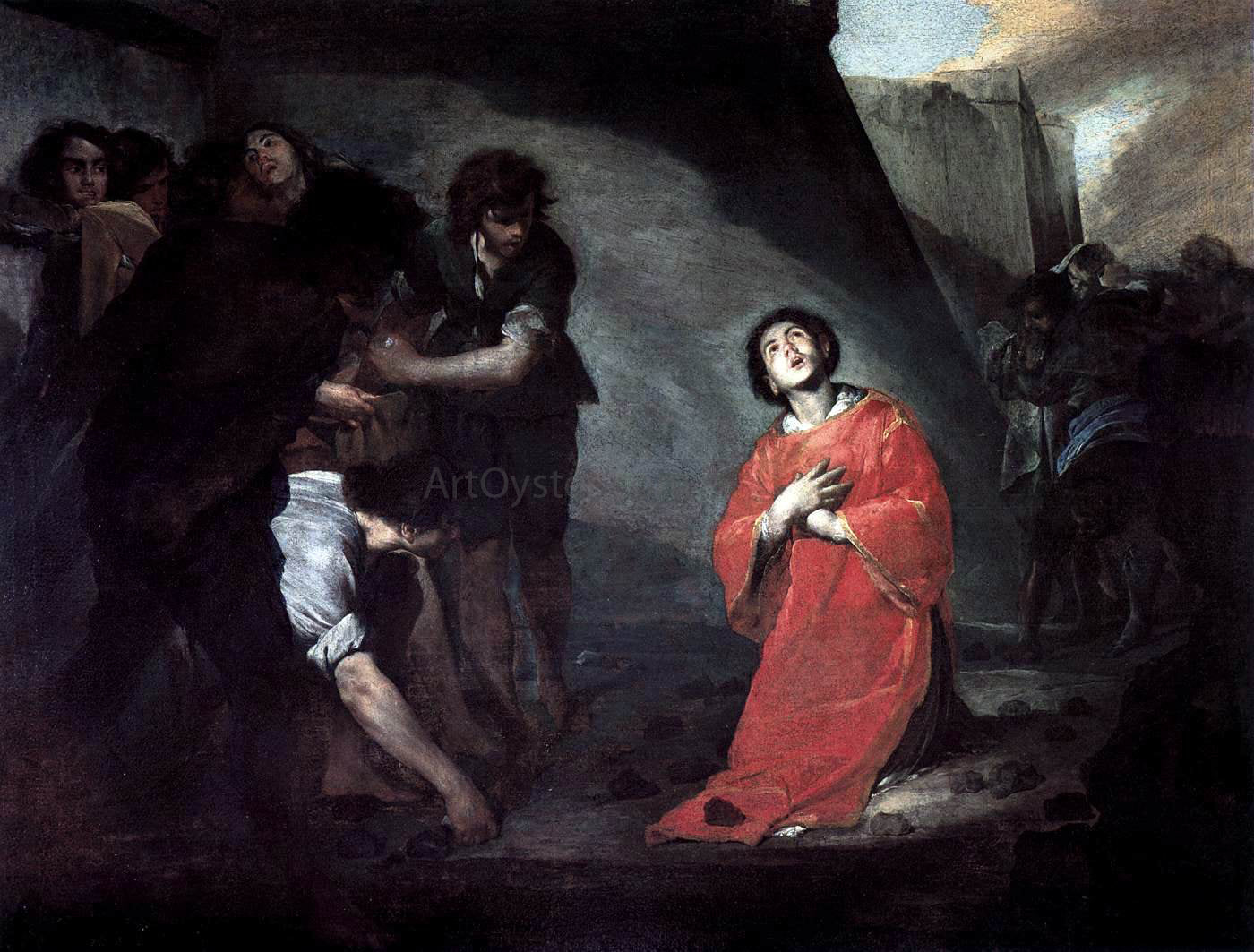  Bernardo Cavallino Martyrdom of St Stephen - Hand Painted Oil Painting