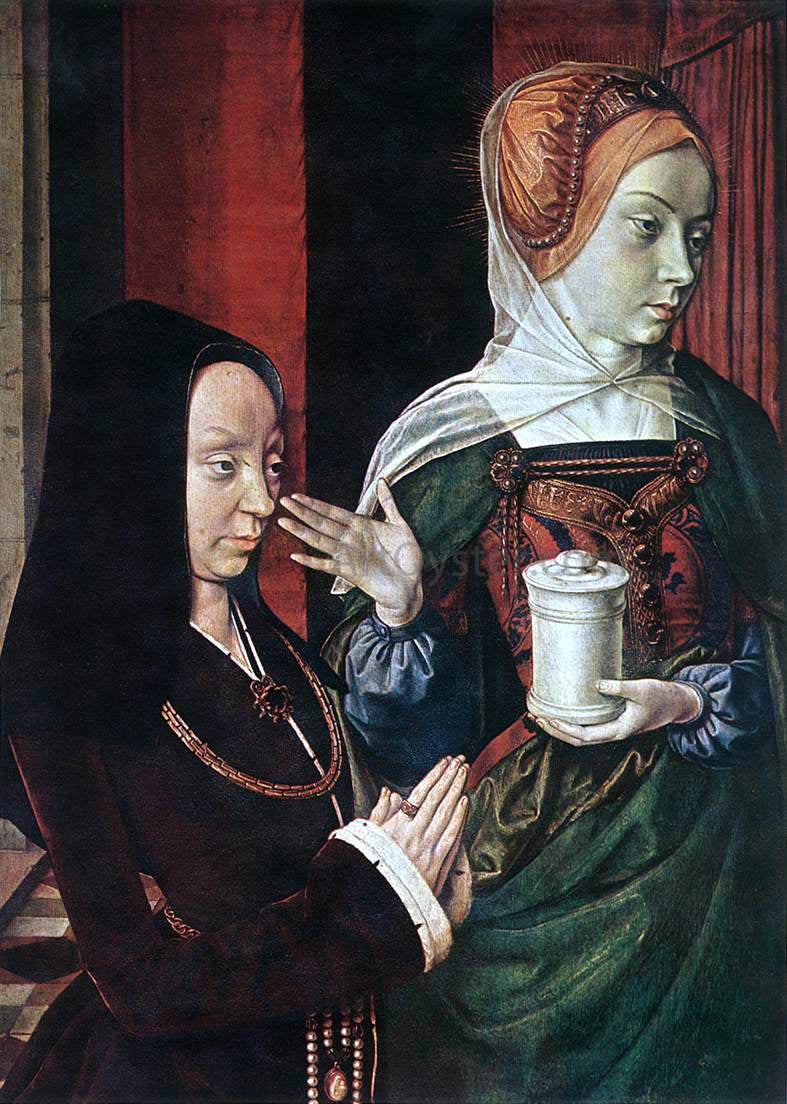 Master of Moulins Mary Magdalen and a Donator - Hand Painted Oil Painting