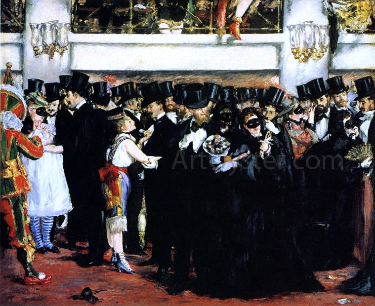 Edouard Manet Masked Ball at the Opera - Hand Painted Oil Painting