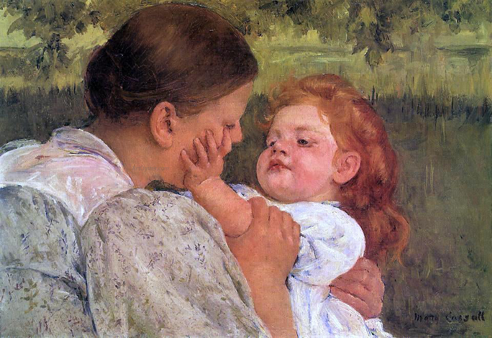 Mary Cassatt Maternal Caress - Hand Painted Oil Painting