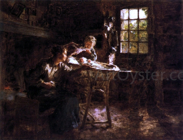 Leon Augustin L'hermitte) Maternity - Hand Painted Oil Painting