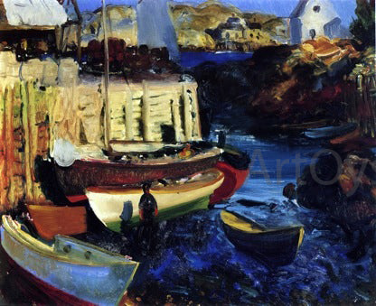 George Wesley Bellows A Matinicus Harbor, Late Afternoon Scene - Hand Painted Oil Painting