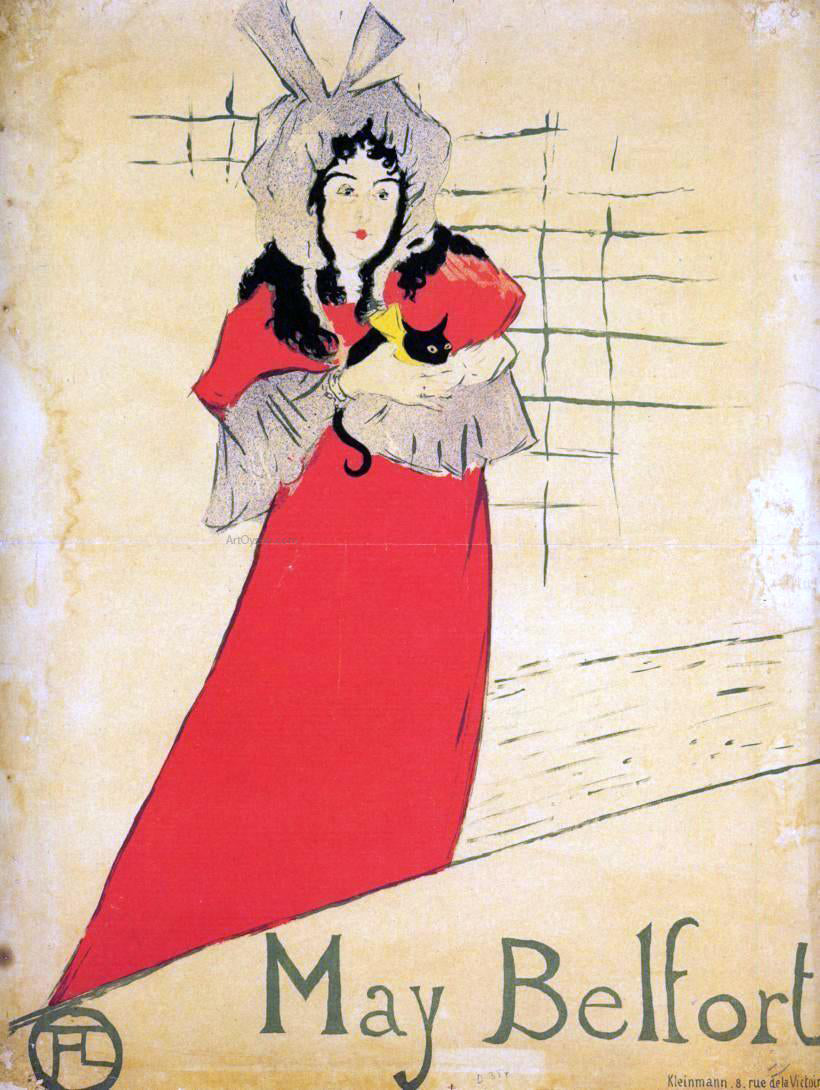 Henri De Toulouse-Lautrec May Belfort - Hand Painted Oil Painting