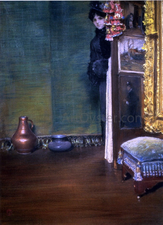 William Merritt Chase May I Come In? - Hand Painted Oil Painting